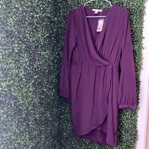 Purple slit dress